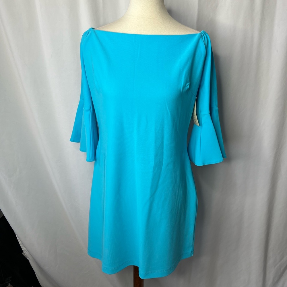 💙 Boston Proper Teal Bell Sleeve Dress | Size M | NWT